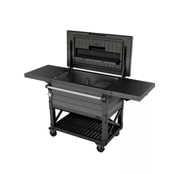 Patio Cooler s Beverage cart manyag kerti grill asztal szrke