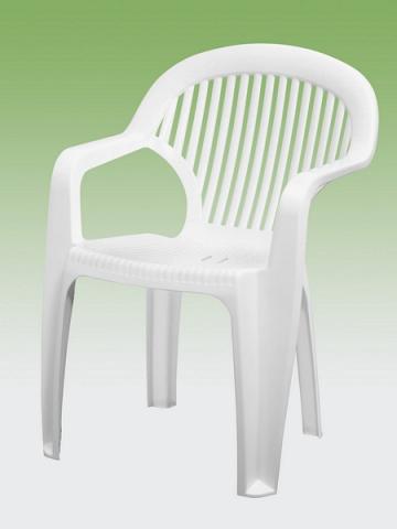 Toronto mûanyag kerti szék alacsonytámlás fehér - Flair