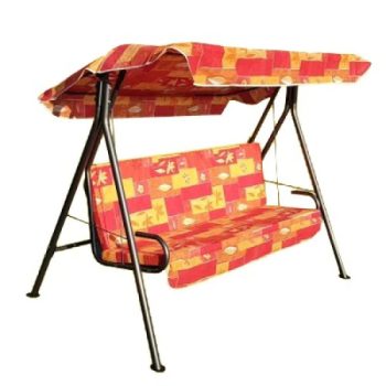 Party 170 cm-es hintaágy antracit szürke, párnával