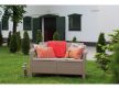 Corfu Love Seat kétszemélyes műanyag kerti kanapé cappuccino - homok