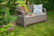 Corfu Love Seat kétszemélyes műanyag kerti kanapé cappuccino - homok