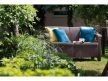 Corfu Love Seat kétszemélyes műanyag kerti kanapé barna - meleg taupe