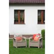 Corfu Duo Set 2 db-os műanyag kerti fotel készlet cappuccino - homok