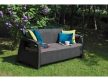 Corfu Love Seat Max műanyag kerti kanapé grafit - hűvös szürke