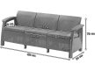 Corfu Love Seat Max műanyag kerti kanapé barna - meleg taupe
