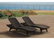 Pacific műanyag kerti fix napozóágy whiskey barna