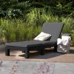 Daytona műanyag kerti napozóágy grafit - hűvös szürke