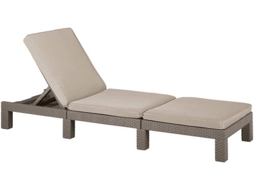Daytona műanyag kerti napozóágy cappuccino - homok