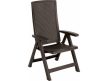 Montreal műanyag dönthető kerti szék whiskey barna (2 db/csomag)