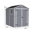 Manor 6x8 DD műanyag kerti tároló ház szürke - fehér