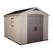 Factor 8x8 műanyag kerti tároló ház beige - taupe