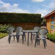 Bonaire műanyag kerti szék grafit szürke