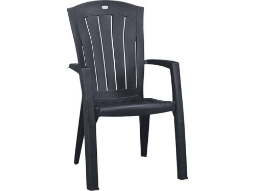 Santorini műanyag kerti szék grafit szürke