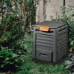 Eco composter 320L műanyag kerti komposztáló fekete