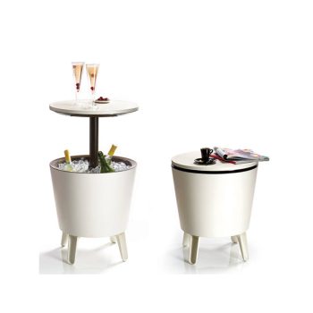 Cool Bar műanyag kerti bár asztal krém - barna