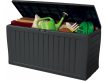 Marvel Plus műanyag kerti tároló láda 270L-es antracit szürke 