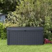 Borneo műanyag kerti tároló láda 416L-es antracit szürke