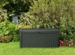 Borneo műanyag kerti tároló láda 416L-es antracit szürke