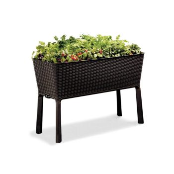 Easy Grow műanyag kerti virágtartó whiskey barna