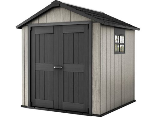 Oakland 757 műanyag kerti tároló ház barnás szürke - antracit