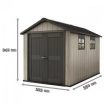 Oakland 7511 műanyag kerti tároló ház barnás szürke - antracit