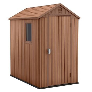 Darwin 4x6 műanyag kerti tároló ház barna