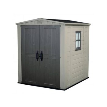 Factor 6x6 műanyag kerti tároló ház beige - taupe