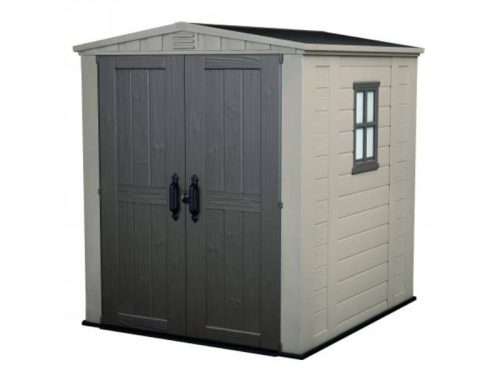 Factor 6x6 műanyag kerti tároló ház beige - taupe