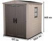 Factor 6x6 műanyag kerti tároló ház beige - taupe
