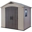 Factor 8x6 műanyag kerti tároló ház beige - taupe