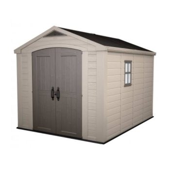 Factor 8x11 műanyag kerti tároló ház beige - taupe