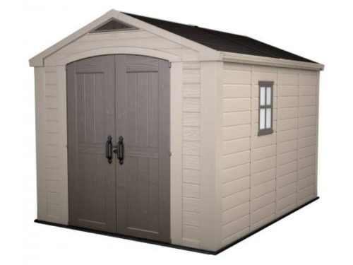 Factor 8x11 műanyag kerti tároló ház beige - taupe