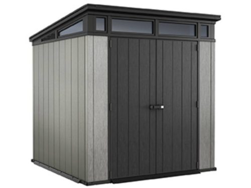 Artisan 7x7 műanyag kerti tároló ház barnás szürke - antracit
