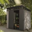 Artisan 7x7 műanyag kerti tároló ház barnás szürke - antracit