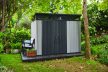 Artisan 9x7 műanyag kerti tároló ház barnás szürke - antracit