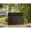 Samoa műanyag kerti tároló láda 270L barna