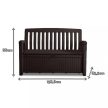Patio Bench műanyag kerti pad/tároló barna 227L