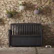 Patio Bench műanyag kerti pad/tároló barna 227L