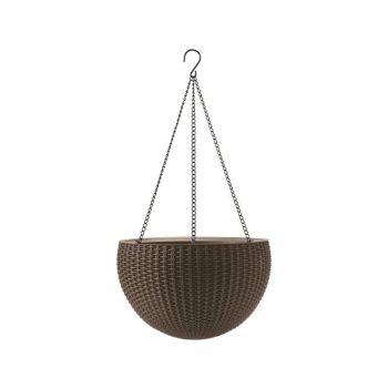   Hanging Sphere műanyag kerti felfüggeszthető palántázó mokka barna