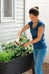 Easy Grow műanyag kerti virágtartó antracit szürke