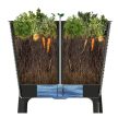 Easy Grow műanyag kerti virágtartó antracit szürke