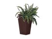 Rattan Planter S 23,6 L műanyag kerti virágláda whiskey barna
