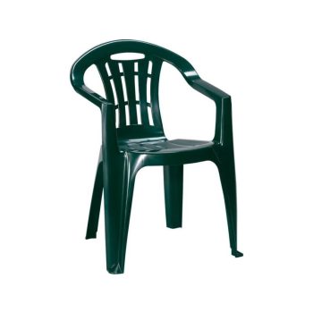 Mallorca műanyag kerti szék sötét zöld