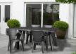 Dante magas támlás műanyag kerti szék grafit szürke