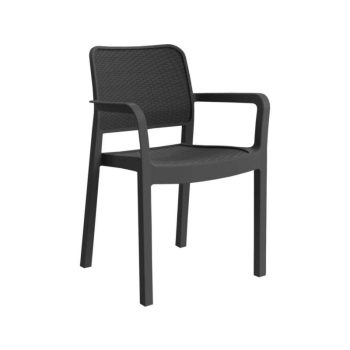 Samanna műanyag kerti szék grafit szürke