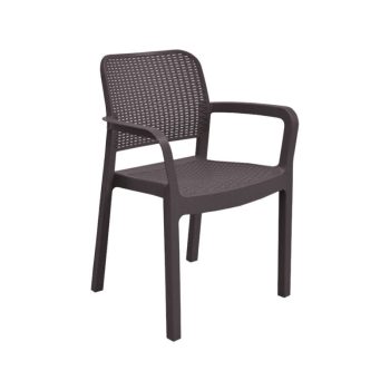 Samanna műanyag kerti szék barna