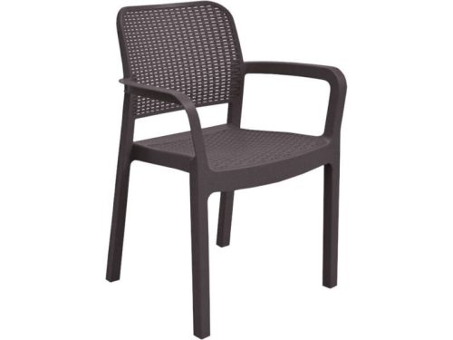 Samanna műanyag kerti szék barna