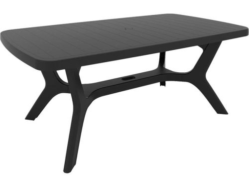Baltimore műanyag kerti asztal grafit szürke