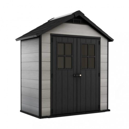 Oakland 754 festhető műanyag kerti tároló ház barnás szürke - antracit