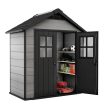 Oakland 754 festhető műanyag kerti tároló ház barnás szürke - antracit